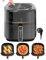 MULIN Friggitrice ad Aria Professionale 6L, 1400W, Modalità Smart, Menu Preimpostati. friggitrice ad aria+ 100ml Spray Oil Bottle