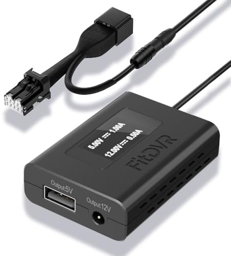 FitDVR Dashcam Netzteil (10-polig) Geeignet für Nissan Subaru Mazda Infiniti, LED-Anzeige USB Power, Anschluss an automatisch abblendenden Rückspiegel, 5V 12V Ausgang, D3-033