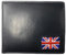 MOIRENTO UJWallBlk Herren-Geldbörse aus Leder, dreifach gefaltet, Union-Jack-Design, RFID-Blockierung, echtes Leder, Geldscheinfach mit Münzfach, Anti-Scan-/Betrugssicher, kontaktloser Kartenschutz,