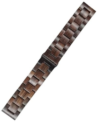 THBGTCNQ Holz-Uhrenarmband, 20 mm, 22 mm, Schnellverschluss-Armband, Unisex, Edelstahl, Faltschließe, Ersatzarmband for Smartwatch, Quarzuhr(Type 4,20mm)