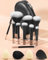 PGRODE Mini Travel Makeup Brushes Set, 14 Pieces, Portable Full Complete Function Cosmetic Kit with Brush Pouch, On the Go Short Makeup Brush Small Travel Essentials for Women, Girls (Black)