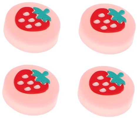 Gadpiparty 4stücke Silikon Daumenkappen Mit Leuchtendem Frucht-Design Für Spielkonsole Controller Joystick-Griffe Bequem Langlebig Einfache Montage Zubehör Für Gaming