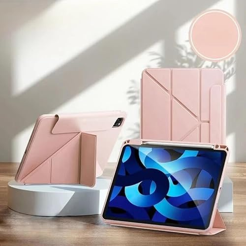 Trusmi - Funda para iPad 9.7 (2018, 6ª generación) - Funda inteligente ultrafina con soporte de origami, apagado y encendido automático, funda protectora ligera y elegante de piel sintética para Apple