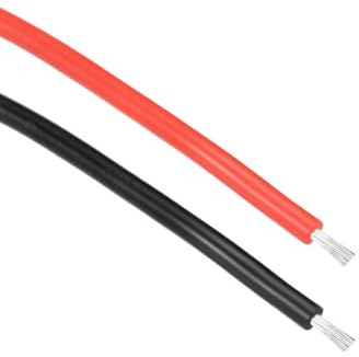 TA-VIGOR 17AWG Silicone Electrical Wire 10ft Black & Red Stranded Tinned Copper Cable 600V Ultra Flexible Insulated Wire for Automotive, Car, Model Railway and DIY Use