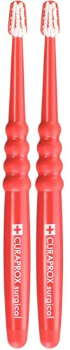 Curaprox CS Chirurgische Zahnbürste - Postoperative Mundpflege/Ultraweiche Curen® Filamente/Kleiner Kopf/Designed in der Schweiz (Packung mit 2)