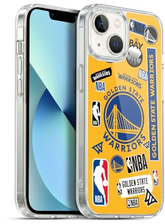 Head Case Designs Offizielle NBA Sticker-Collage Golden State Warriors Gel Handyhülle Hülle [Militärischer Schutzgrad] Kompatibel mit Apple iPhone 13
