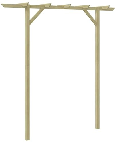 Mokuyary Arche de rosier, treillis, treillis, treillis, arche de jardin, pergola de jardin en bois 205 x 40 x 203 cm