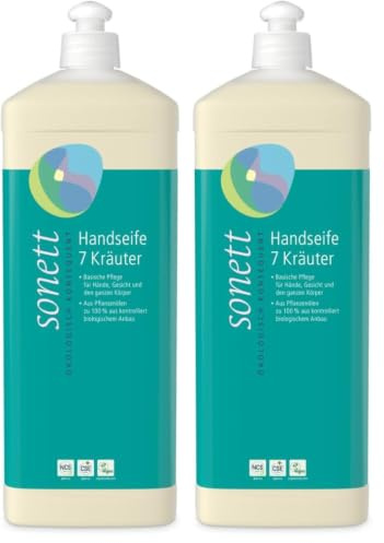 Sonett Handseife 7 Kräuter, 1 Liter (Packung mit 2)