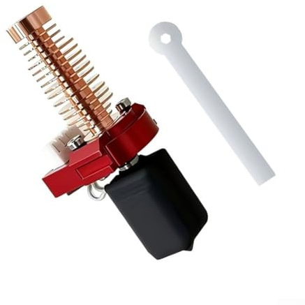 ZiStarlilife Schnellwechsel-Düsenextruder aus gehärtetem Stahl, Hot-End-Kit mit Kupfer-Kühlkörper und 24 V 48 W Heizung, kompatibel mit Flashforge AD5M, rot, 7 x 2 cm (0,6 mm)