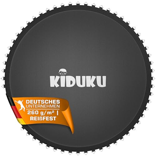 KIDUKU® Trampolin Sprungtuch Ø 244 305 366 427 cm | Sprungmatte 48-96 Ösen | Ersatz Trampolinsprungtuch UV-Beständig & Wetterfest | Zubehör Ersatzmatte Garten-Trampolin | 260g/m² PP, 8-fach vernäht