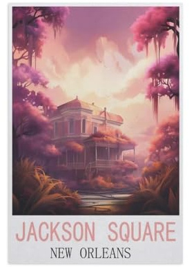 Jackson Square, New Orleans，1000 Teile Puzzles Für Erwachsene,Papier Puzzle - Verringerter Druck Schwieriges Unmögliche Puzzle Für 12+ Kinder（50x70cm）-AJ69