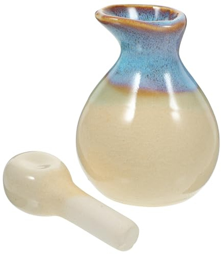 BUTIFULSIC Pot en Porcelaine Blanc pour Huiles Essentielles Couvercle, Diffuseur Céramique pour Salon de Beauté et Spa, Stockage Pratique pour Huiles Essentielles Couleur Couleur Aléatoire