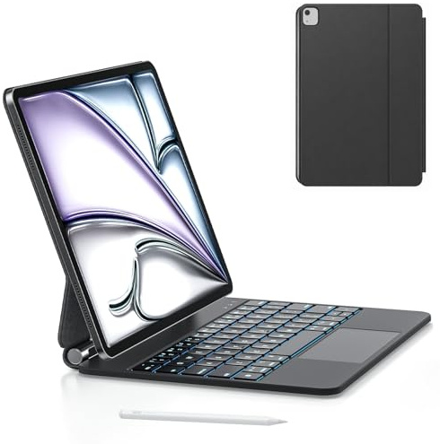 MBODMI Keyboard Case for iPad Air 11-inch (M4 2026/M3 2025/M2 2024) | iPad Pro 11-inch 1st/2nd/3rd/4th Gen, iPad Air 10.9-inch 4th/5th, Magnetic Magic-Style Keyboard with Trackpad & Stylus Pen