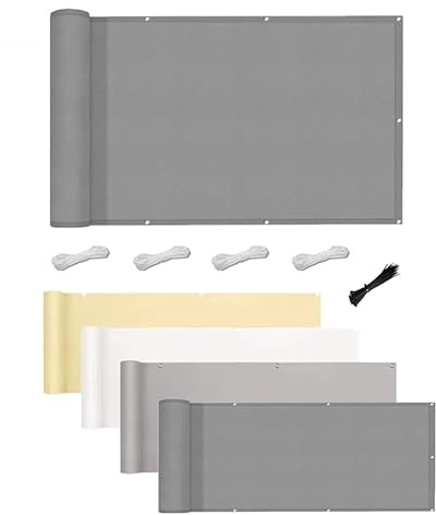 Vela Parasole- 3x5M Grigio Scuro - Telo Impermeabile con Occhielli – Vela Ombreggiante, Copertura per Pergola e Balcone, Schermo per Privacy con Protezione UV – per Portici, Terrazze e Patii