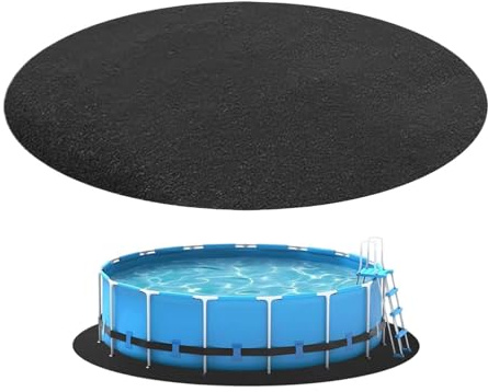Lumibjnvs Tapis De Sol pour Piscine, 4 * 4 M Bâche De Protection Robuste Et Anti-Crevaison, Ta-pis So-l Universel pour Piscine Tubulaire, Tapis Sol Pis-cine, Gonflable Et Spa, Rond/Rectangulaire