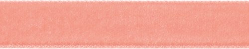 Berisfords Velvet Ribbon Coral 56mm - Nylon Craft Ribbon for Sewing, Gift Wrapping and Hair Accessories