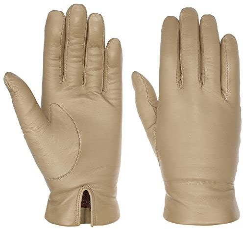 Caridei Classic Nappaleder Damenhandschuhe Fingerhandschuhe Lederhandschuhe (8 HS - beige)