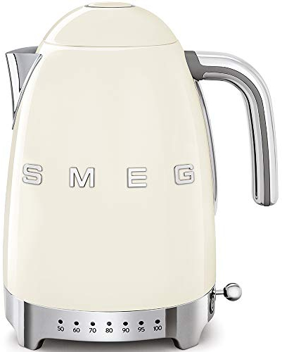 SMEG Calentador de Agua electrico, hervidor KLF04CREU, 2400 W, 1.7 litros, plástico, crema