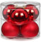 MAGIC Weihnachtskugeln Glas 10cm 6 STK. Christbaumkugeln Christbaumschmuck Farbe: Rot Glanz/matt