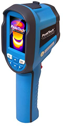 PeakTech 5610 A – IR Wärmebildkamera-20°C bis 300°C mit 220 x 160 Pixel, 2,8“ LCD Farbdisplay, Infrarot Thermometer inkl. Fotoaufnahme & USB Schnittstelle, Thermo Suchgerät, Brandschutz - 390g