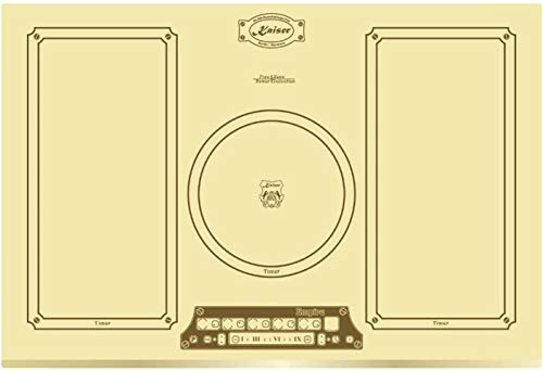 Kaiser Empire KCT 7795 Piano cottura ad induzione, Retro, avorio, 77 cm, 5 zone di cottura QuickHeat, 2 zone flessibili e circolari, in vetroceramica, con Power Booster, Full Touch Control