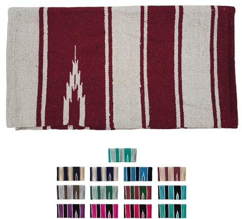 NETPROSHOP Navajo Westerndecke Baumwolle Sattelunterlage Satteldecke, Farbe:Bordeaux