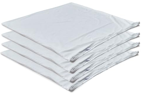 Confezione da 4 federe impermeabili a prova di piuma, con cerniera, 45,7 x 45,7 cm, per cuscini quadrati