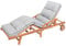 Bjird Liegenauflage, Auflage für Gartenliege 200 x 55 x 8 cm, Auflagen für Deckchair, Polsterauflage für Sonnenliege, Kissen für Liegestuhl, gesteppt - Grau (Aschgrau)