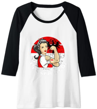 Damen Tiroler Madl T-Shirt Fahne Tiroler Adler Wappen Tirol Frauen Raglan
