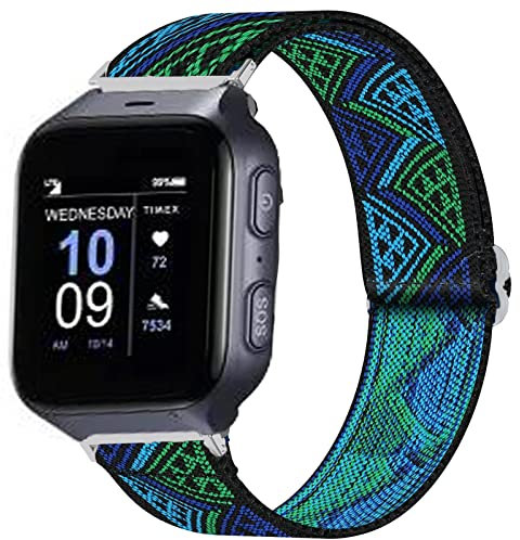 Kompatibel mit Timex Family Connect Senior Uhrenarmband, Lamshaw Stretch-Elastikband, verstellbares Band, kompatibel mit Timex Family Connect Senior Watch (Blueprint)