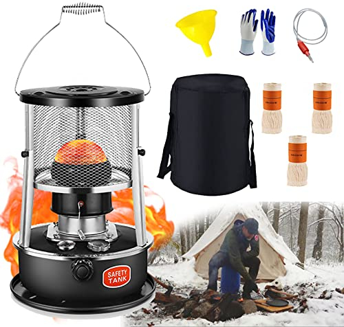 Petroleumofen Heizung,Tragbarer Petroleum Heizung,Mobiler Petroleumheizung Für Innenräume,Ohne Strom Petroleumkocher,Effizienter Petroleum Ofen,Für Outdoor Camping Terrasse Zelt Wandern,Green-4.5L