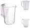 hünersdorff Messbecher Set 3teilig | 1/2 / 3 Liter | Polypropylen (PP) | bruchsicher und spülmaschinengeeignet | geschlossener Griff | blaue Skala