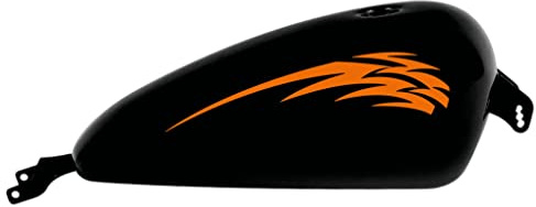 DualColorStampe Aufkleber kompatibel mit Harley-Davidson Tank DX-SX Zubehör Aufkleber Motorrad Motorbike TRIBALE COD.M0262 (Orange)