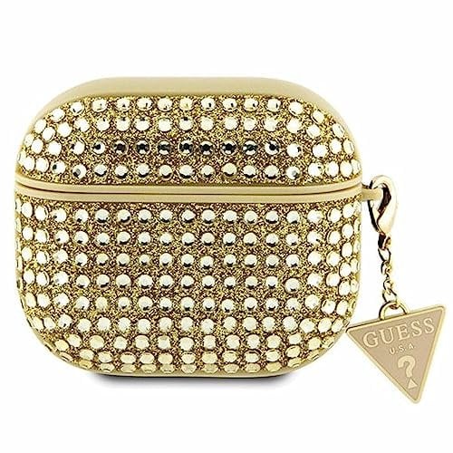 Guess GUA3HDGTPD Hülle für AirPods 3 golden Rhinestone Triangle Charm