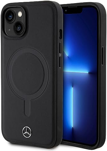 Mercedes MEHMP14S23RCMK Hülle für iPhone 14 6.1 Schwarz hardcase Smooth Leather