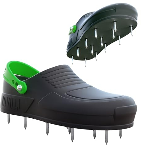 Nivilli AIR - Nagelschuh-Clog, Rasenlüfterschuhe zum einfachen aerifizieren oder entlüften des Rasen. (Big 42-46 EU)
