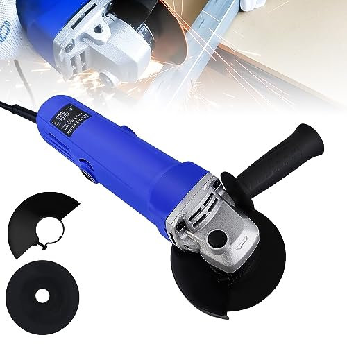 JAOSY Smerigliatrice angolare, con mola per troncare 115 mm Impugnatura supplementare 850 Watt con 1 mola, 1 coperchio della mola, 1 impugnatura laterale, 1 chiave e 2 spazzole di carbone