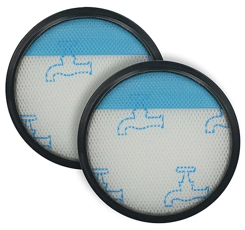 vhbw 2x Mikro-Hygienefilter kompatibel mit Rowenta RO3953EA, RO3955EA, RO3969EA, RO3985EA Staubsauger - Luftfilter Schwarz Weiß Hellblau