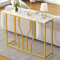 SogesHome Konsolentisch Flurtisch Schmal Konsole Tisch Beistelltisch Aufbewahrungstisch mit modernem Design aus Metall und Holz, 110 * 30 * 80 cm
