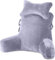 SLIGUY Almohada de Lectura, Almohada para Reposo en la Cama con Cuello Desmontable y Brazos para Sentarse en la Cama o el Respaldo, Almohada de Lectura Espalda para Adultos,Gris