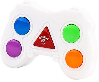 Baoblaze Elektronisches Memory-Spiel, tragbares elektronisches Spielzeug, Denkaufgabe, Puzzle-Spielzeug, tragbares Quizspiel zum Auswendiglernen von Farben für, Weiß