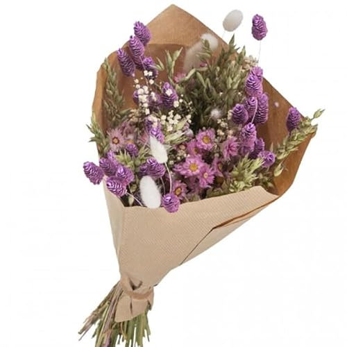 Naturalys - Bouquet de Fleurs séchées Mariage Mix Naturel Lilas 50 cm