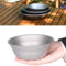 DAZZLEEX Vajilla de titanio para camping, plato de tazón, vajilla al aire libre, utensilios de cocina ultraligeros de 0,5 mm (500 ml)