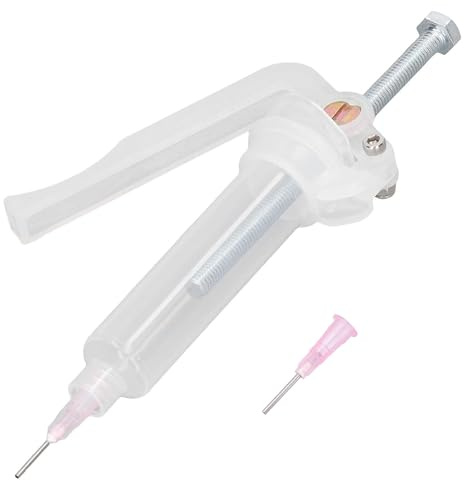 Bestgle Solder Paste Extruder, Syringe with 2 Needles for Filling Liquid or Paste, Plastic & Metal Solder Paste Gun, Precision Control Applicator Tool