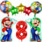 YOUYIKE Mario Geburtstagsdeko 8 Jahre, 8 Stück Mario Bros Luftballons, Kinder 8 Geburtstag für Kindergeburtstag Party Deko