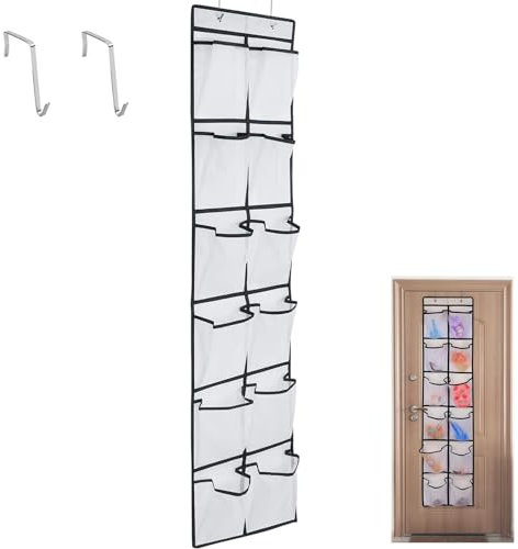 aghoer Organizer Tür für Schuhe, 12 Taschen Schuh Organizer über der,Über der Tür Organizer, für Schlafzimmer, Wohnzimmer, Badezimmer