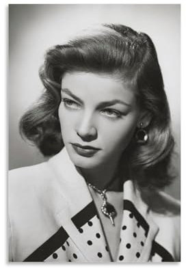 REDCHAMBER Lauren Bacall Retro-Poster, Wandkunst, Poster, Drucke, Heimdekoration, Bild, Leinwand, Gemälde, Poster, 20 x 30 cm