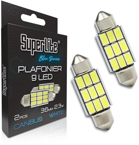 Superlite BOMBILLA C5W 9 LED 36MM CANBUS 2pcs