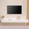 LVRUIEDS Mobile TV 180/200/300CM, Mensole Sospese con Porta E Cassetti, Moderno Centro Console Multimediale per Intrattenimento, Grande Mobile Porta TV(Bianca,300x20x24CM)