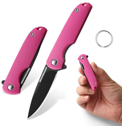 DRACHENADER Couteau Porte-Clés, Acier 5Cr13moV, Longueur De La Lame 5,2 Cm, Pour Le Camping Extérieur